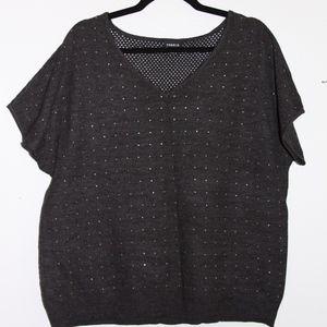 Torrid Gray Short Sleeve v-neck Shirt